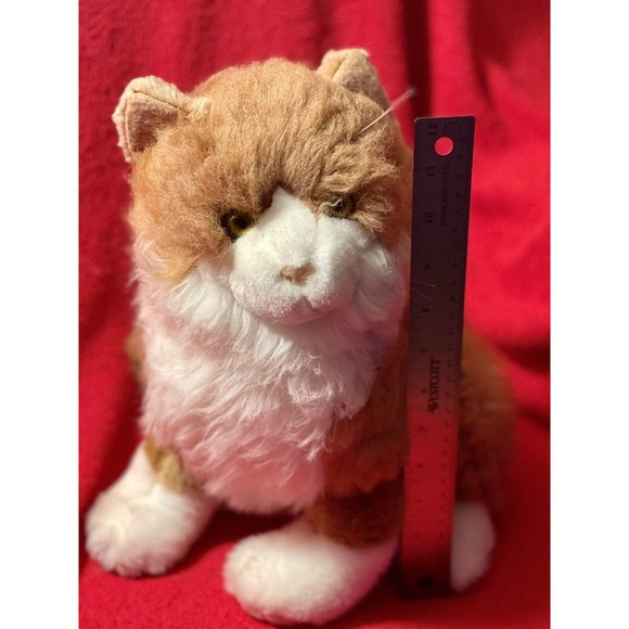 Vintage America Wego Maltese Plush Stuffed Sitting Lifelike Cat 13” - Picture 9 of 9